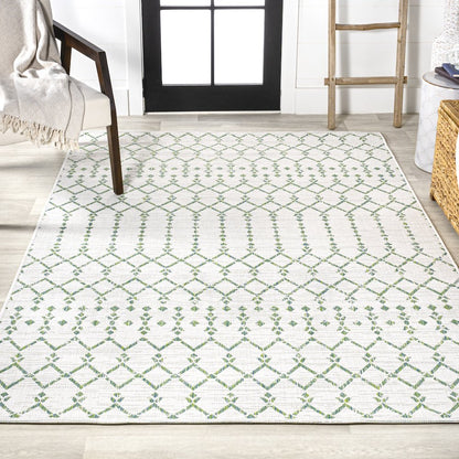 Ourika Moroccan Geometric Textured Weave Indoor/Outdoor Area Rug