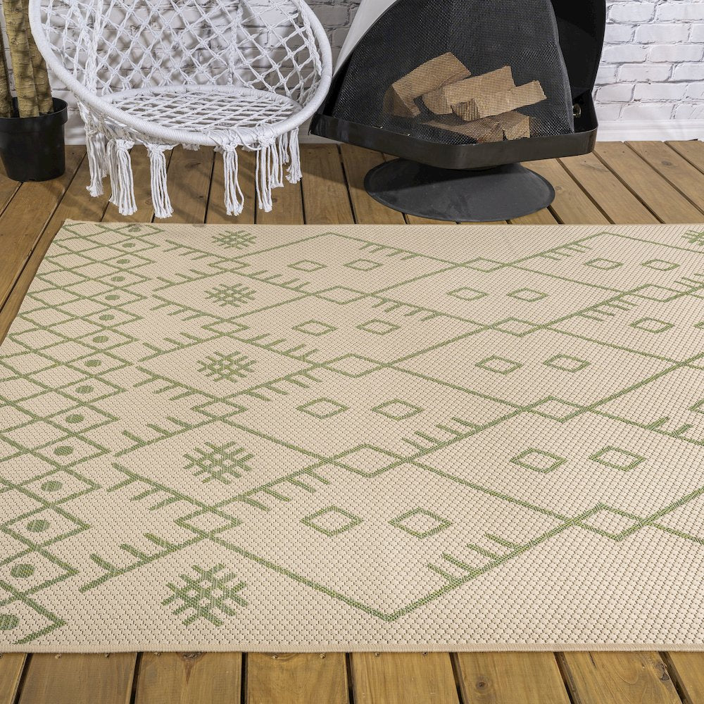 Boho Moroccan Indoor/Outdoor Area Rug