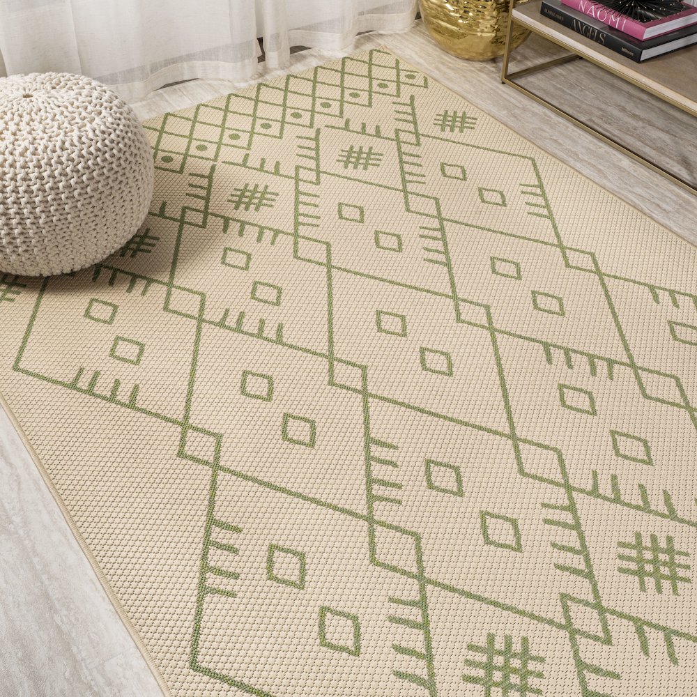 Boho Moroccan Indoor/Outdoor Area Rug