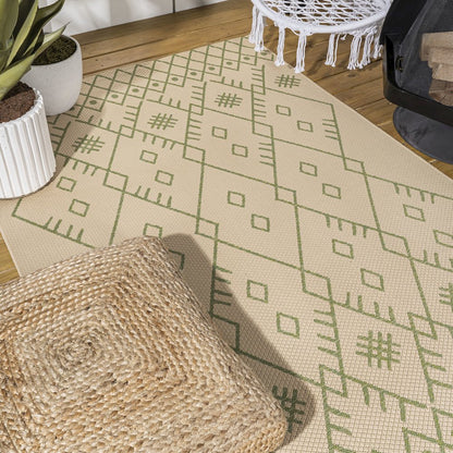 Boho Moroccan Indoor/Outdoor Area Rug
