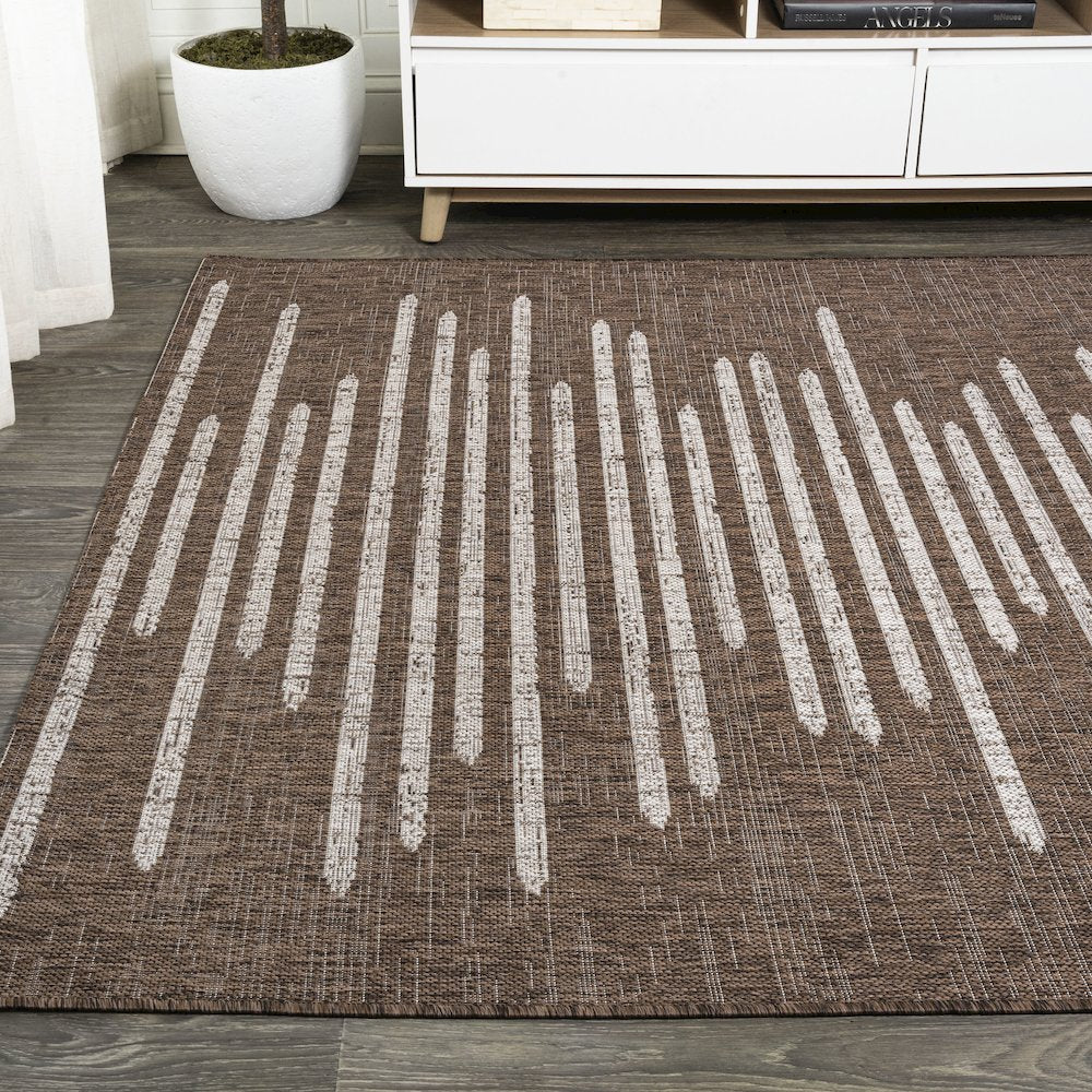 Zolak Berber Stripe Geometric Indoor/Outdoor Area Rug