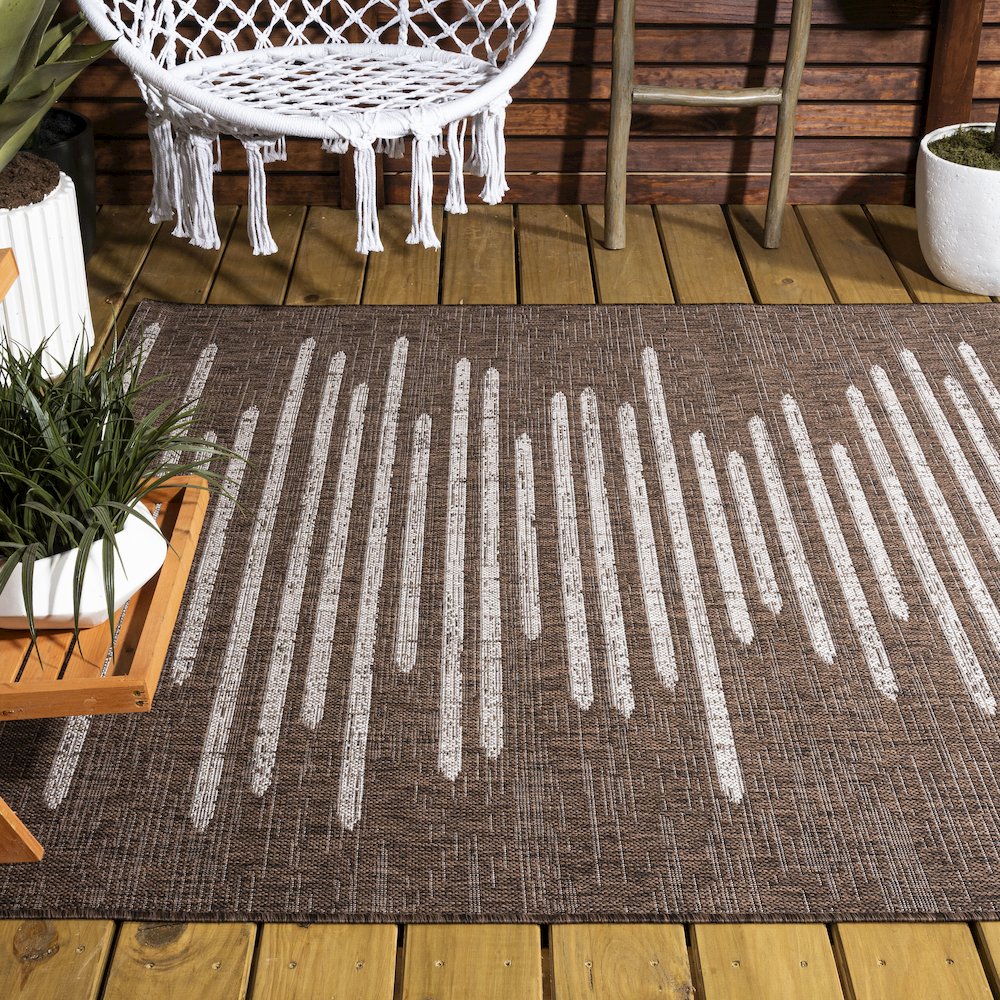 Zolak Berber Stripe Geometric Indoor/Outdoor Area Rug