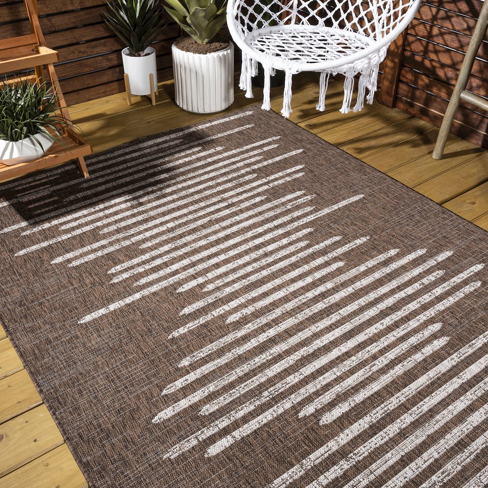 Zolak Berber Stripe Geometric Indoor/Outdoor Area Rug