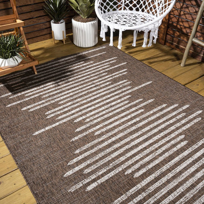 Zolak Berber Stripe Geometric Indoor/Outdoor Area Rug