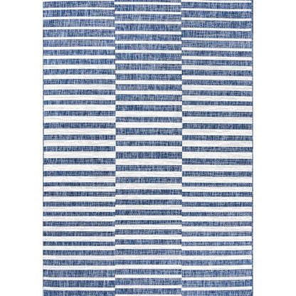Sukie Modern Offset Stripe Indoor/Outdoor Area Rug