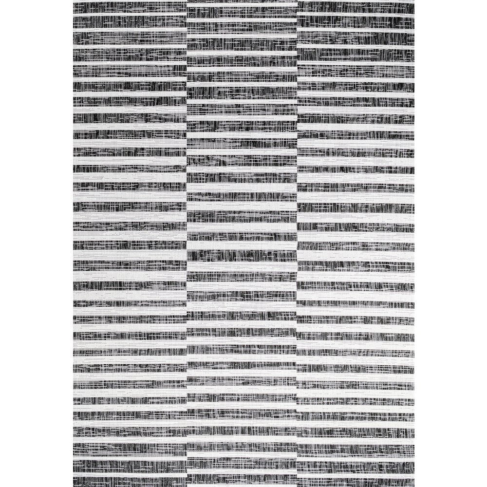 Sukie Modern Offset Stripe Indoor/Outdoor Area Rug