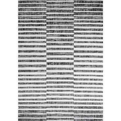 Sukie Modern Offset Stripe Indoor/Outdoor Area Rug