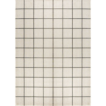 Grid Modern Squares Indoor/Outdoor Area Rug