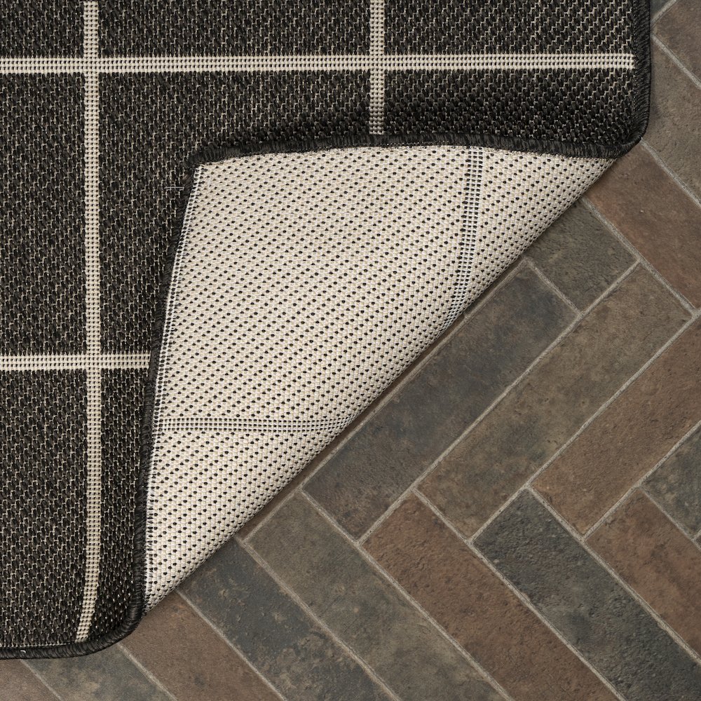 Grid Modern Squares Indoor/Outdoor Area Rug
