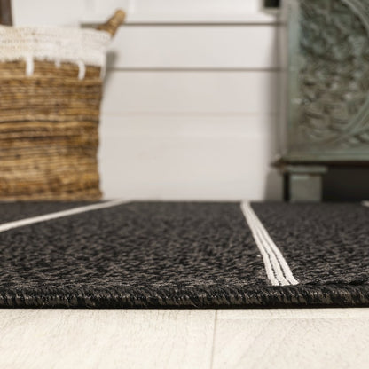 Grid Modern Squares Indoor/Outdoor Area Rug