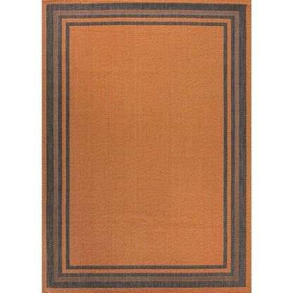 James Modern Border Stripe Indoor/Outdoor Area Rug