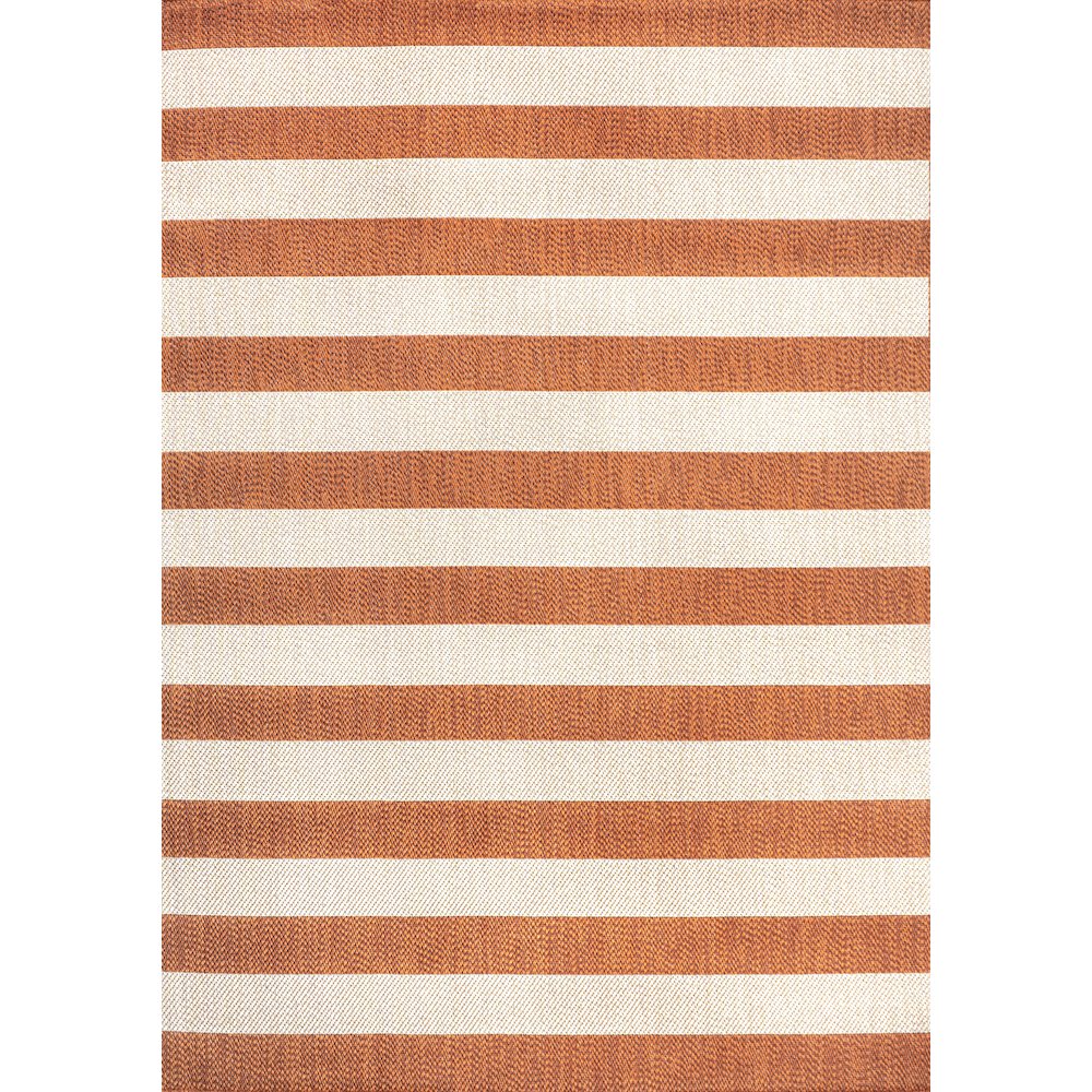 Negril Two Tone Wide Stripe Indoor/Outdoor Area Rug