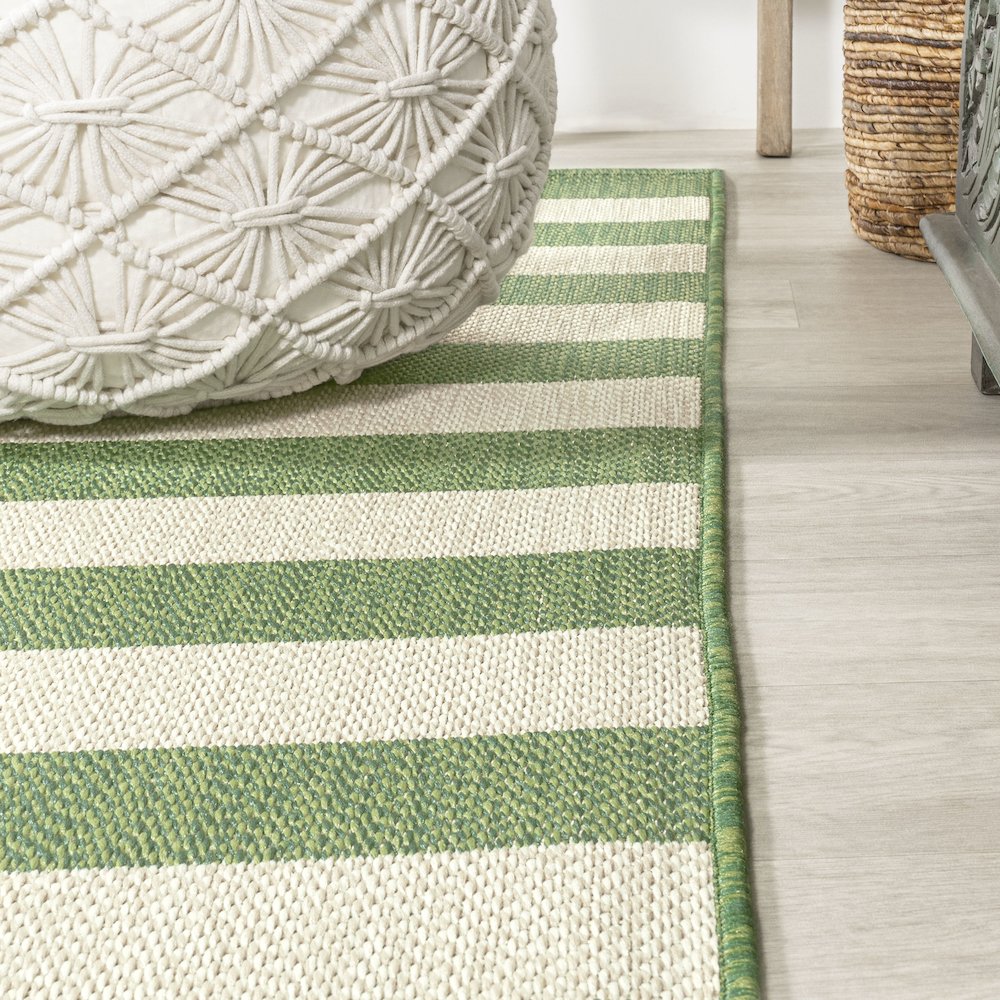 Negril Two Tone Wide Stripe Indoor/Outdoor Area Rug