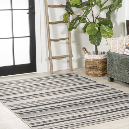 Castara Wavy Stripe Modern Indoor/Outdoor Area Rug