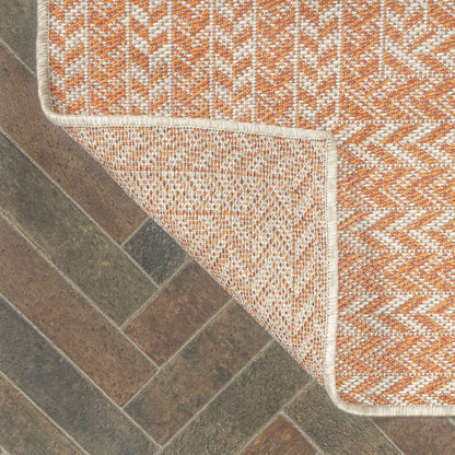 Chevron Modern Concentric Squares Indoor/Outdoor Area Rug