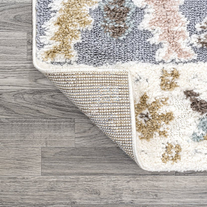 Aziza Persian Medallion High-Low Area Rug