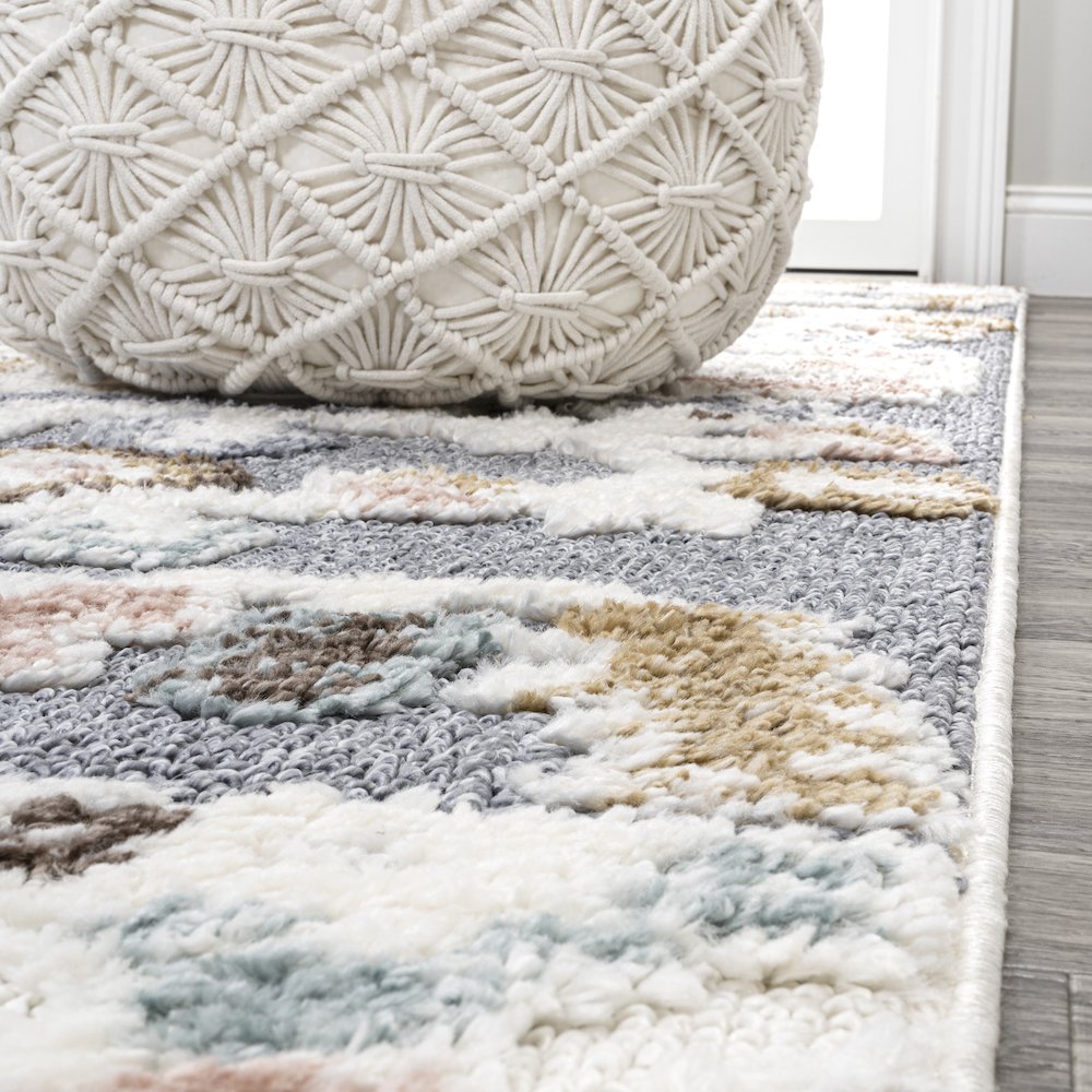 Aziza Persian Medallion High-Low Area Rug