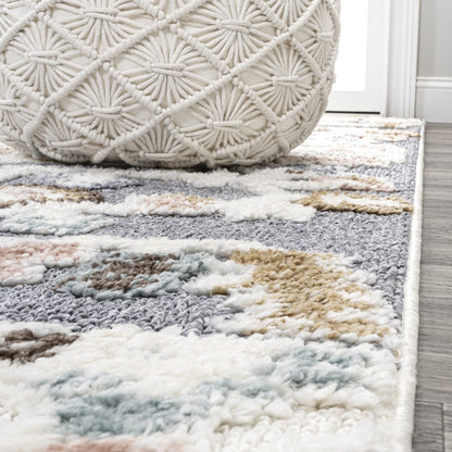 Aziza Persian Medallion High-Low Area Rug
