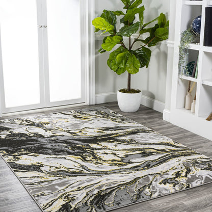 Swirl Marbled Abstract Area Rug
