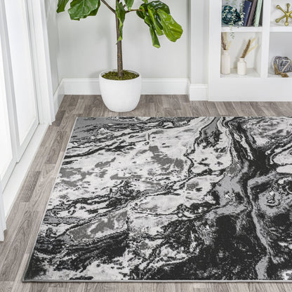 Swirl Marbled Abstract Area Rug