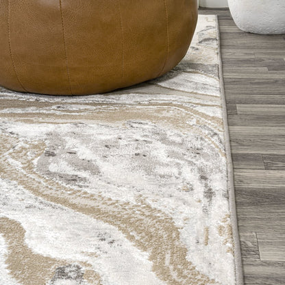 Swirl Marbled Abstract Area Rug