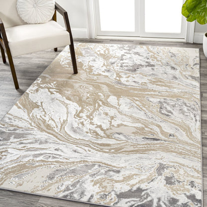 Swirl Marbled Abstract Area Rug