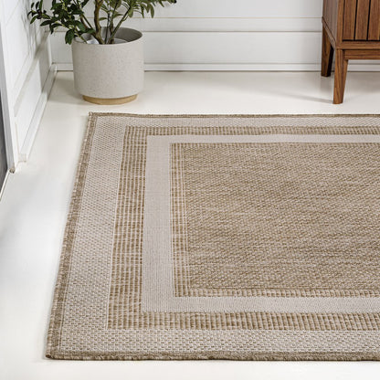 Dover Classic -Stripe Border Indoor/Outdoor Area Rug