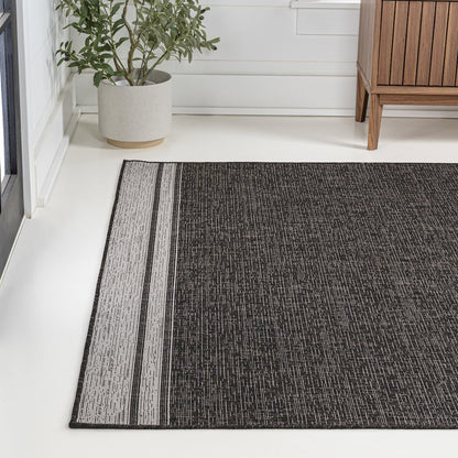Alda Modern Minimalist Mingled Solid Indoor/Outdoor Area Rug