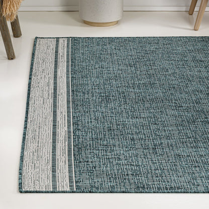 Alda Modern Minimalist Mingled Solid Indoor/Outdoor Area Rug
