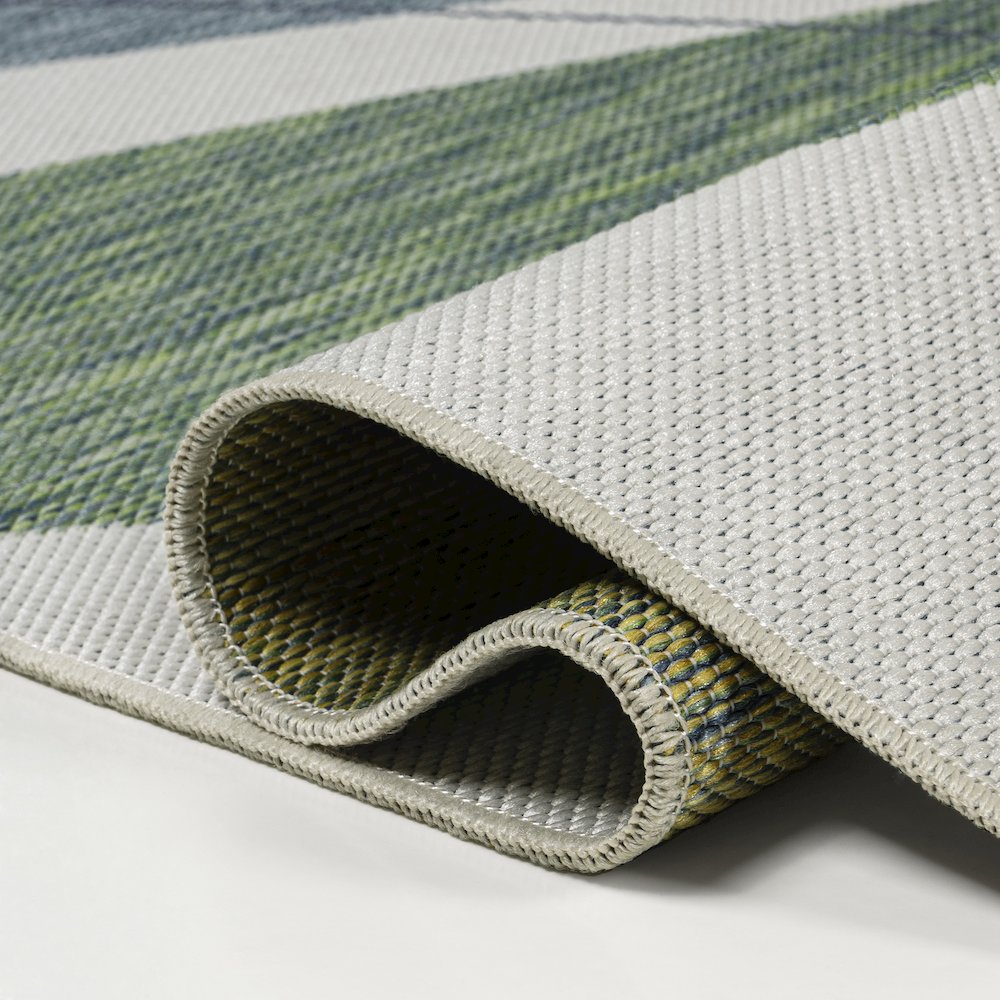 Palm Leaf Green/Cream 8 ft. x 10 ft. Indoor/Outdoor Area Rug