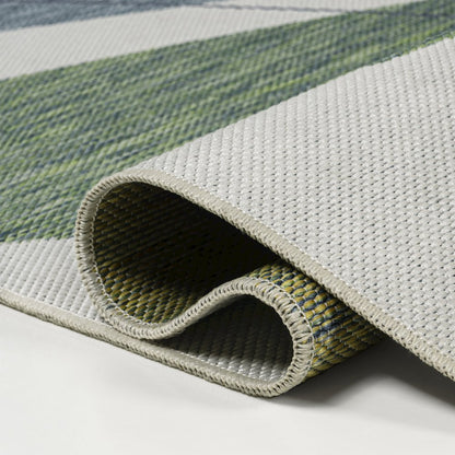 Palm Leaf Green/Cream 8 ft. x 10 ft. Indoor/Outdoor Area Rug