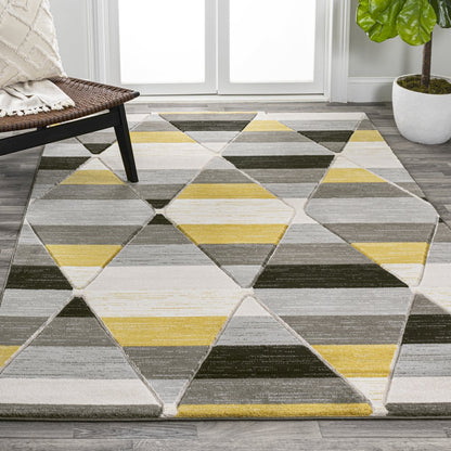 Kehoe Retro Diamonds Geometric Area Rug
