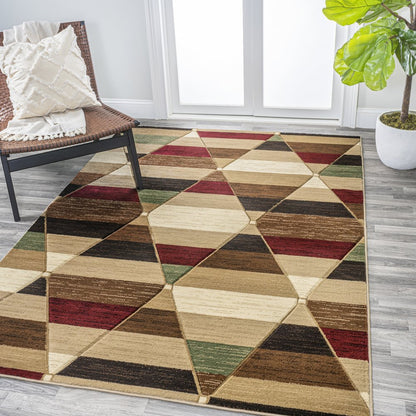 Kehoe Retro Diamonds Geometric Area Rug