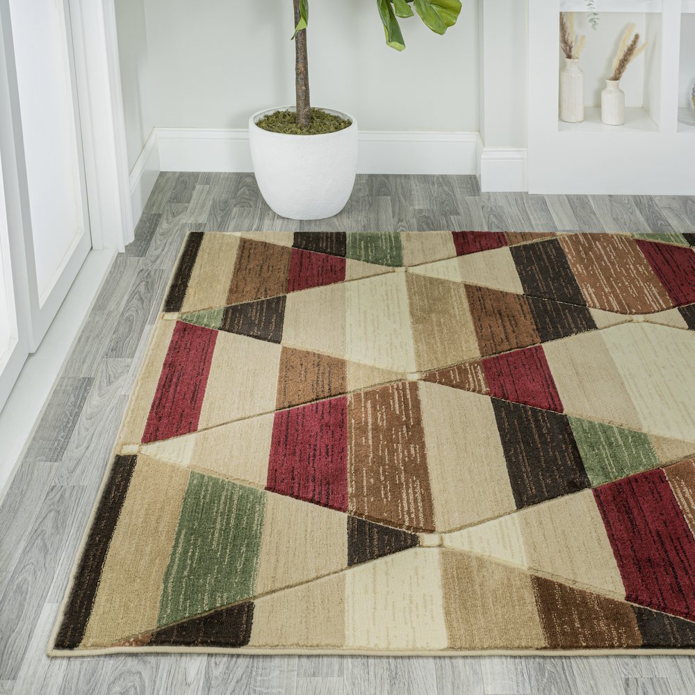 Kehoe Retro Diamonds Geometric Area Rug
