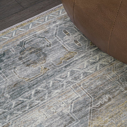 Alanya Ornate Medallion Machine-Washable Area Rug