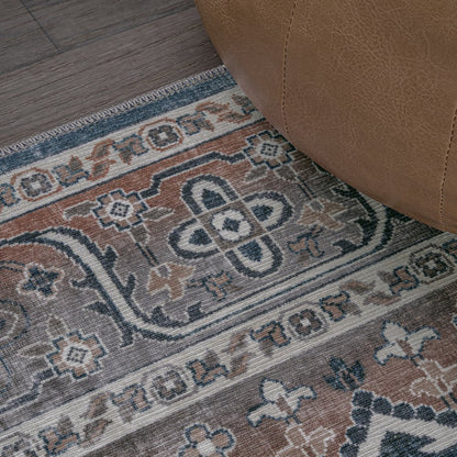 Alacati Ogee Medallion Machine-Washable Area Rug