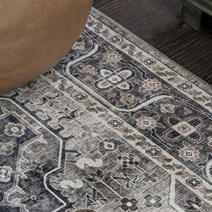 Alacati Ogee Medallion Machine-Washable Area Rug