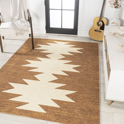 Chayton Minimalist Geometric Machine Washable Area Rug