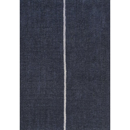 Linja Solid Centre Stripe Machine Washable Area Rug