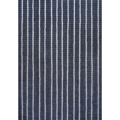 Rand Distressed Ticking Stripe Machine Washable Area Rug