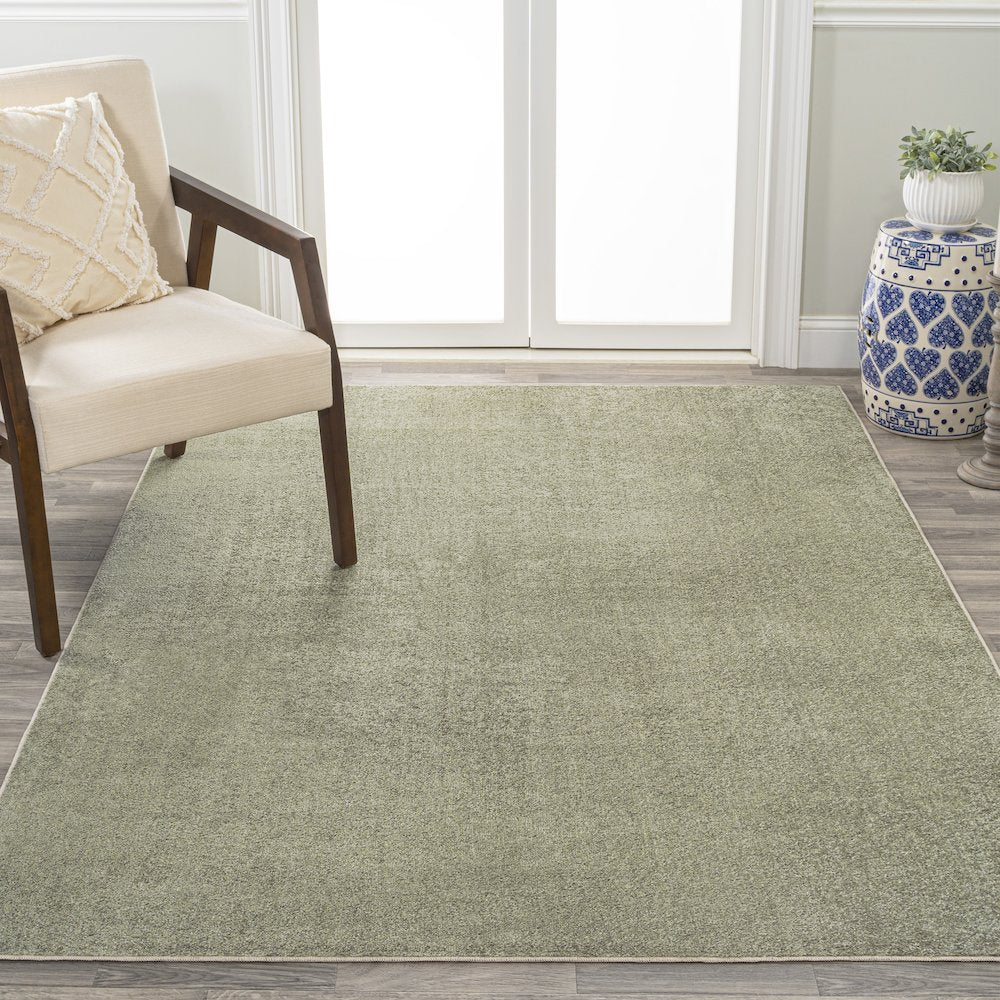 Twyla Classic Solid Low-Pile Machine-Washable Area Rug
