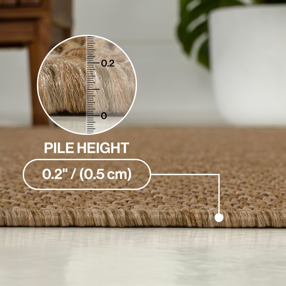 Solana Easy Jute Rustic Solid Color Natural Indoor/Outdoor Area
