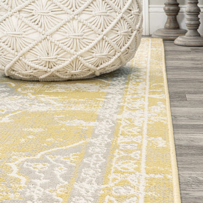 Alhambra Ornate Medallion Modern Runner Rug