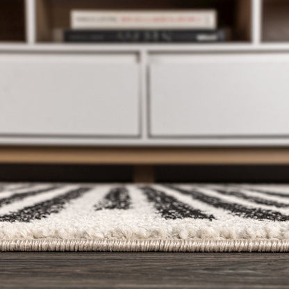 Khalil Modern Berber Stripe Area Rug