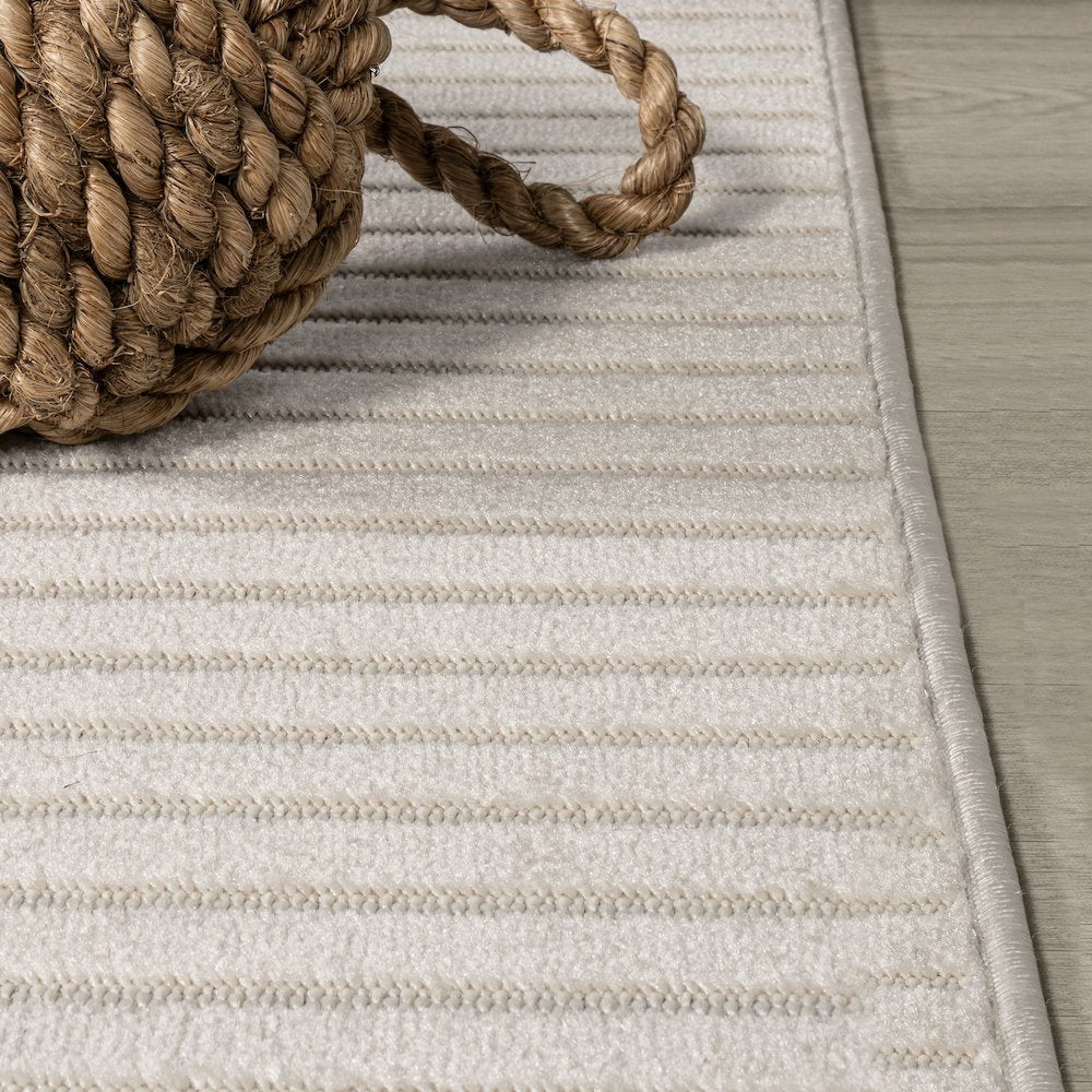 Aarhus Minimalist Scandi Striped Area Rug