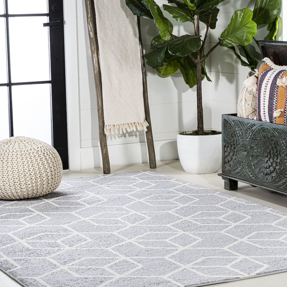 Tumbling Blocks Modern Geometric Area Rug