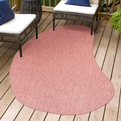 Evan Modern Rustic Organic CurveIndoor/Outdoor Shaped  Rug