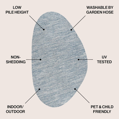 Callan Modern Rustic AbstractIndoor/Outdoor Shaped  Rug