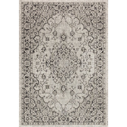 Rozetta Boho Medallion Textured Weave Indoor/Outdoor Area Rug