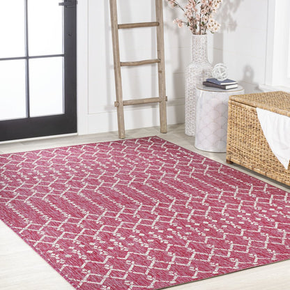 Ourika Moroccan Geometric Textured Weave Indoor/Outdoor Area Rug